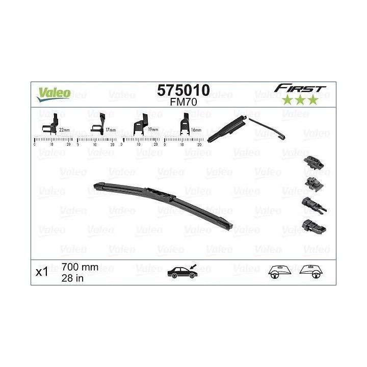 Valeo MultiConnect First Düz Tip Silecek Süpürgesi 700mm - VALEO 575010