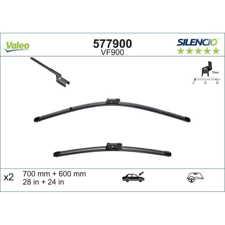 Silecek Süpürgesi Silencio X-TRM Flat Blade Opel Astra İçin (700+600 MM) - VALEO 577900