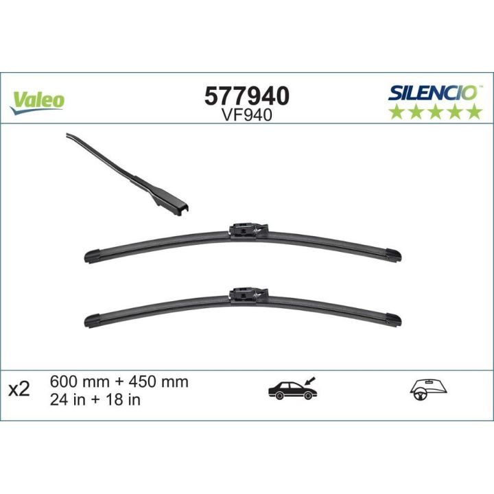 Silecek Süpürgesi Silencio Dacia Duster Serisi İçin (600+450MM) - VALEO 577940