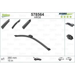 Arka Muz Tipi Silecek Süpürgesi 380 MM Hydroconnect Çoklu Bağlantı HR38 - VALEO 578564