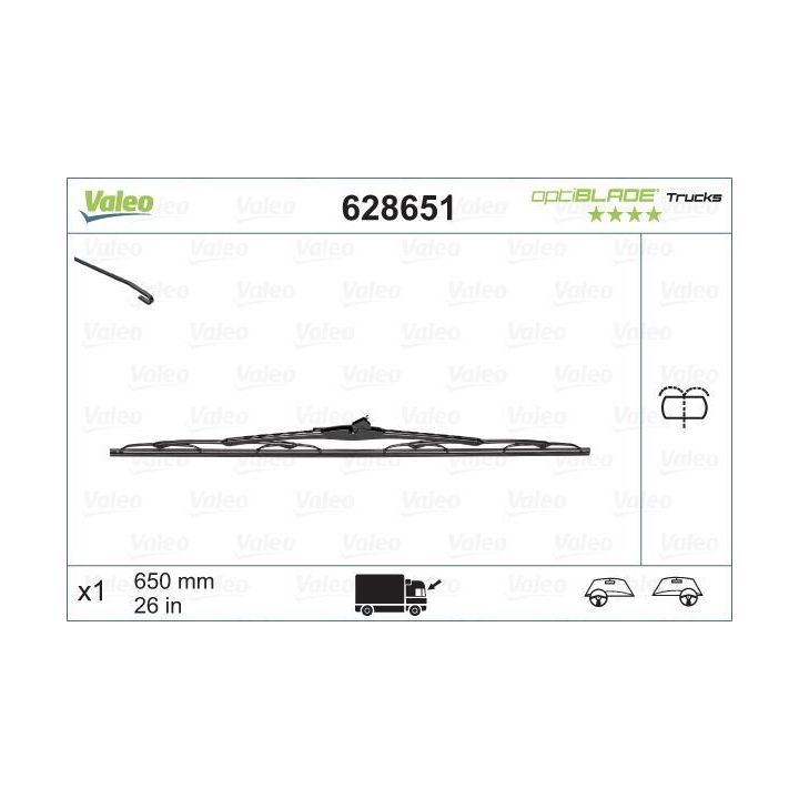Silecek Süpürgesi Opti Blade 650 MM Su Fıskiyeli - VALEO 628651