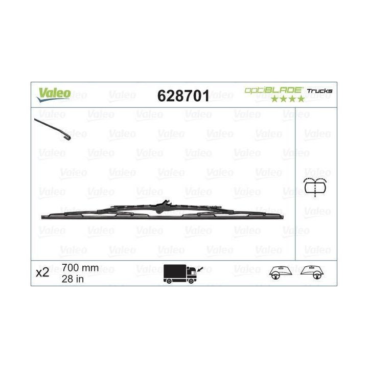 Silecek Süpürgesi Opti Blade (Tekli) 700 MM Su Fıskiyeli - VALEO 628701