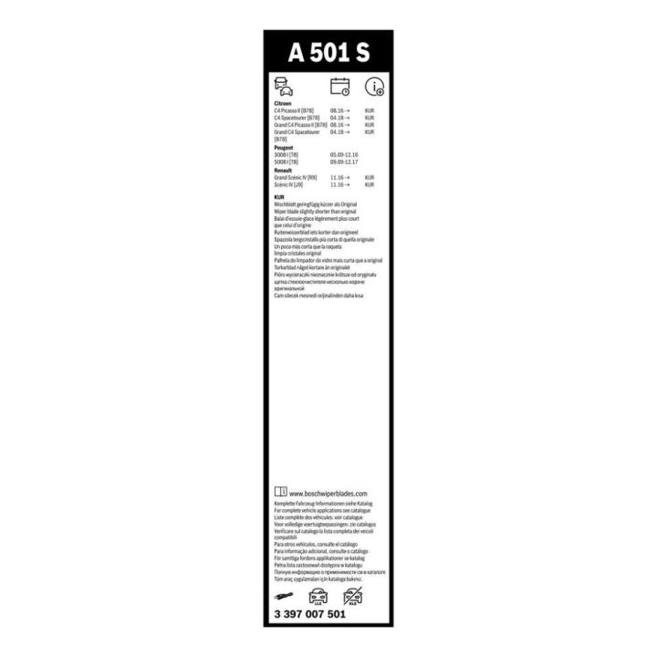 Bosch Aerotwin Ön Cam Silecek Seti 800-680 MM Peugeot 3008 5008 İçin - BOSCH 3397007501