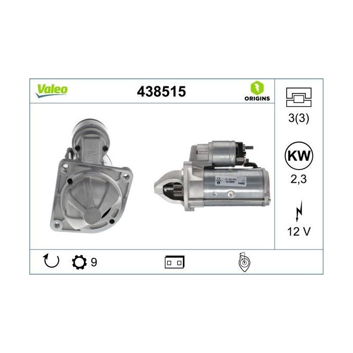 Marş Motoru 12V 2.3KW Jumper Ducato Boxer 2.8 JTD - VALEO 438515