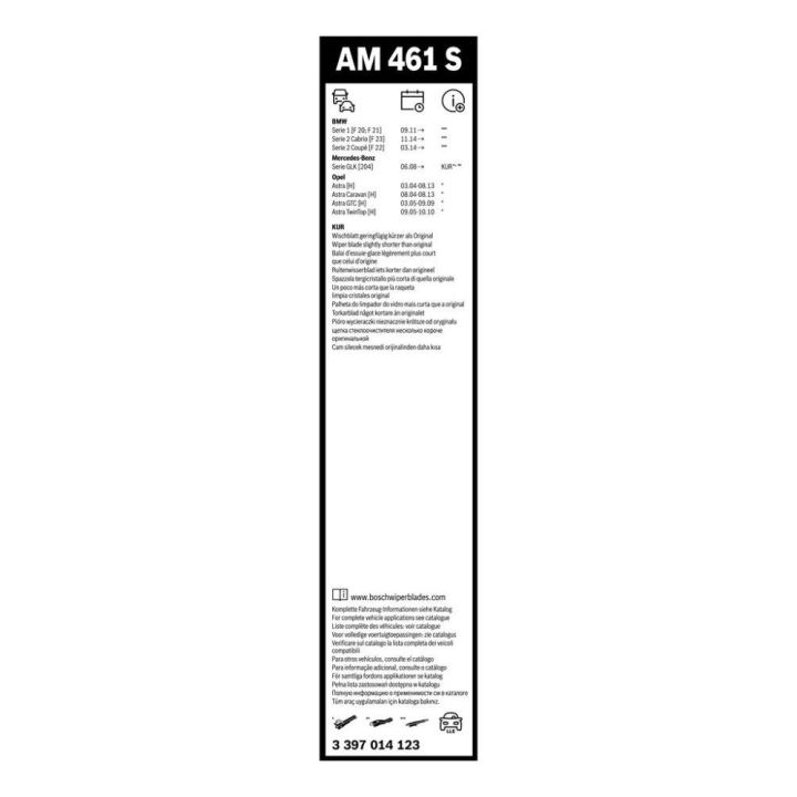 Silecek Seti Aerotwin Multiclip 550/450mm Bmw 1 Serisi (2012-) - Bosch 3397014123