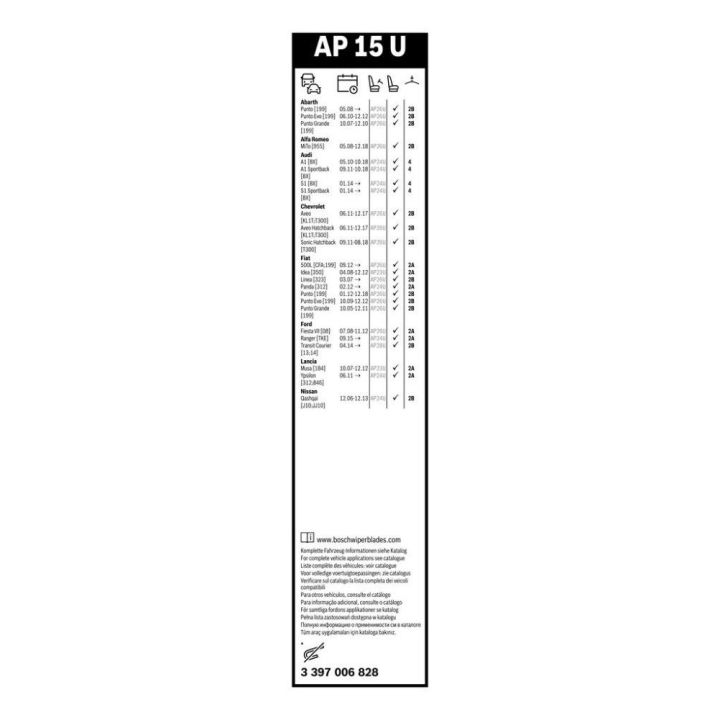 Aerotwin Plus Tekli Silecek 380mm Karton Paket - Bosch 3397006828