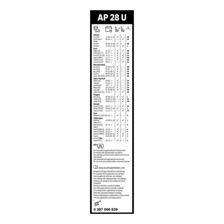 Aerotwin Plus Muz Silecek 700 Mm - Bosch 3397006839