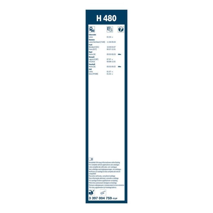 Arka Cam Sileceği Twin H480 475 mm Lanos R19 Ford Mondeo İçin (1988-2007) - BOSCH 3397004759