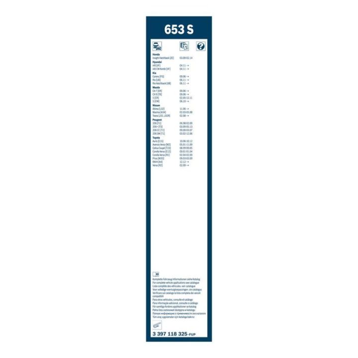 Twin Rüzgarlıklı Silecek Seti 650/400 MM Universal Uyumlu Tüm Araçlar İçin - Bosch 3397118325