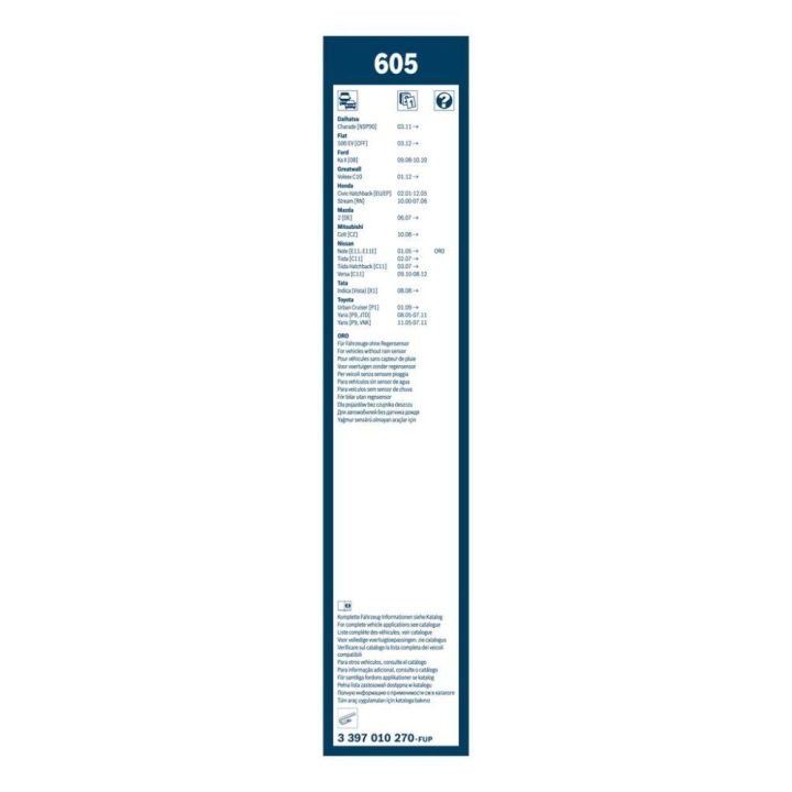 Twin Silecek Seti Yaris Ka Note Mazda 2 İçin 600/340 MM (2005-) - BOSCH 3397010270