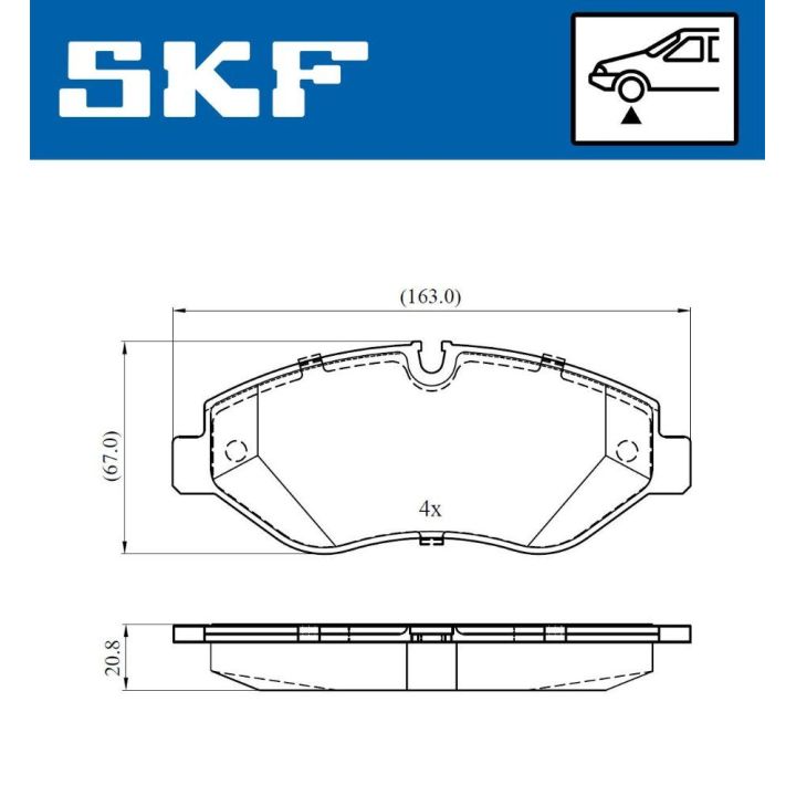 Fren Balatası Crafter 2.5 Tdi Sprinter (2006- Sonrası) - SKF VKBP80633E