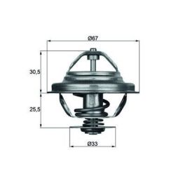 Termostat 80 ºC BMW M20 M30 M50 S38 E30 E36 E28 E24 E23 E32 - MAHLE TX2780D