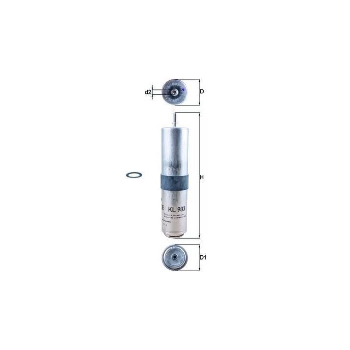 Yakıt Filtresi BMW B37 B47 F40 F44 F45 F46 F48 F39 Mini F54 F55 F56 F57 F60 İçin - MAHLE KL983D