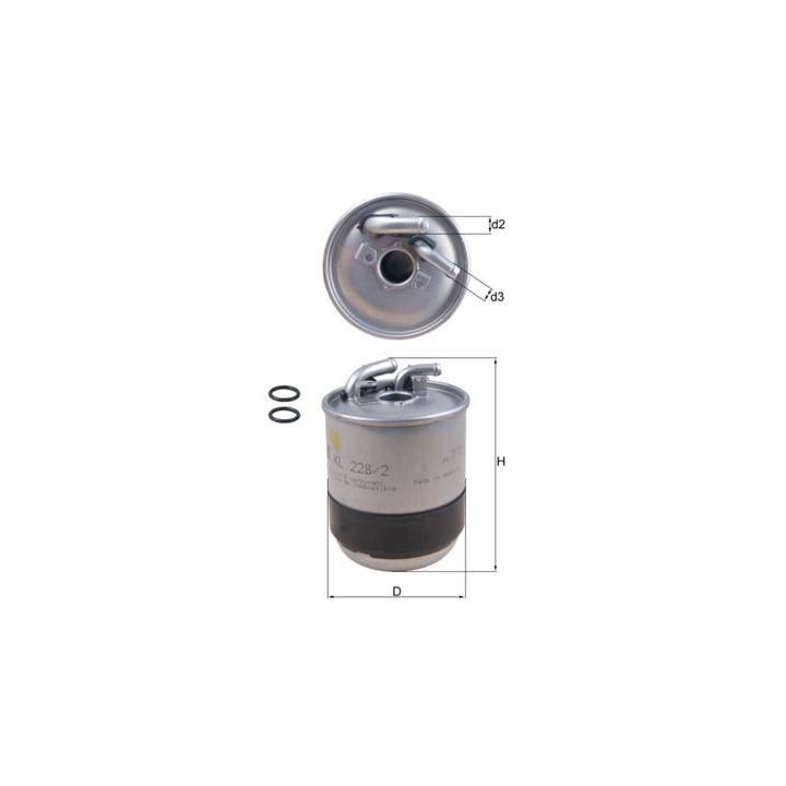 Yakıt Filtresi Mercedes OM642 W204 C219 W164 W463 W639 B906 İçin - MAHLE KL228/2D
