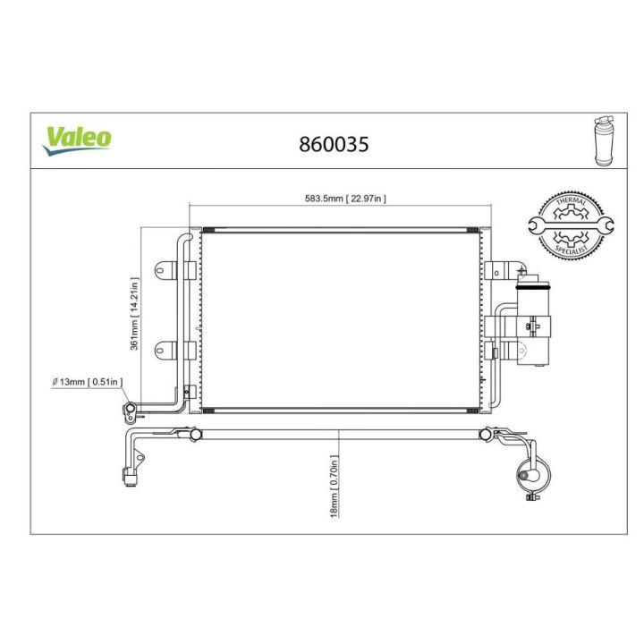 Kondenser Volkswagen Bora İçin (1998-2005) - VALEO 860035