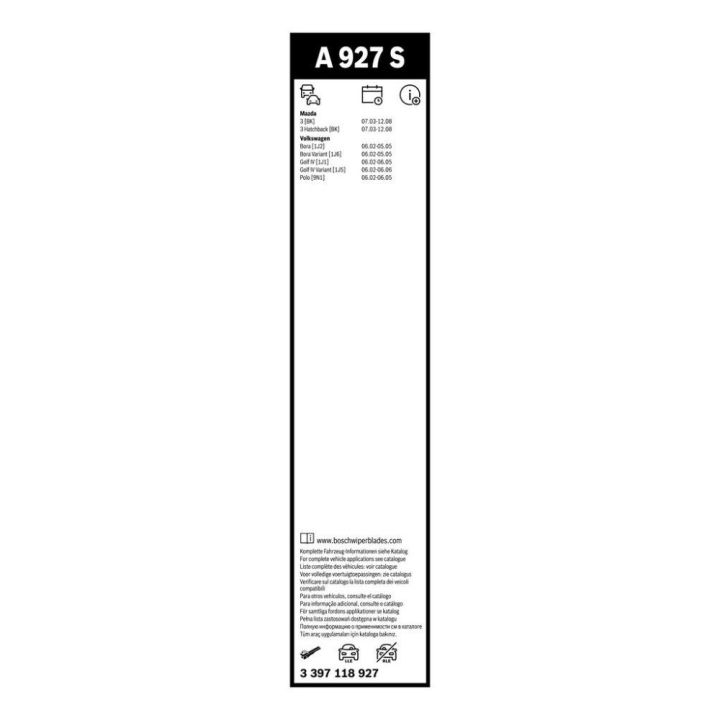 Ön Cam Silecek Takımı VW Bora Golf IV Polo İçin 530/475MM (1997-) - BOSCH 3397118927
