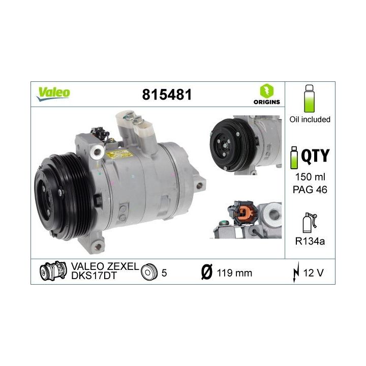 Klima Kompresörü Nissan Navara M9T - Valeo 815481
