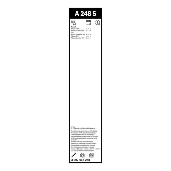Aerotwin Silecek Seti 600/450 MM Renault Talisman İçin (2015-) - BOSCH 3397014248