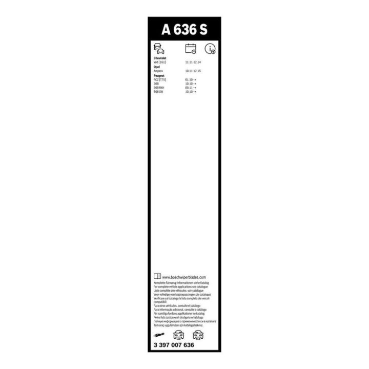 Aerotwin Silecek Seti 650/650 MM Peugeot 508 RCZ İçin (2010-) - BOSCH 3397007636