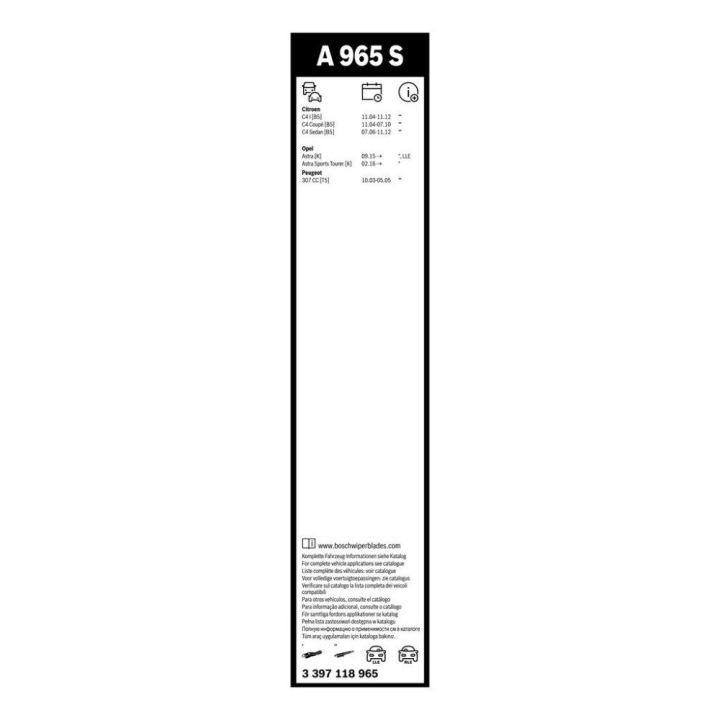 Aerotwin Silecek Süpürgesi Seti 700/600 MM Citroen C4 Opel Astra Peugeot 307CC - Bosch 3397118965