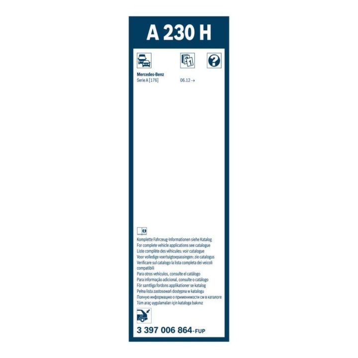 Aerotwin Arka Cam Sileceği 240mm Mercedes-Benz A Serisi A180 A200 A250 İçin (2012-) - BOSCH 3397006864