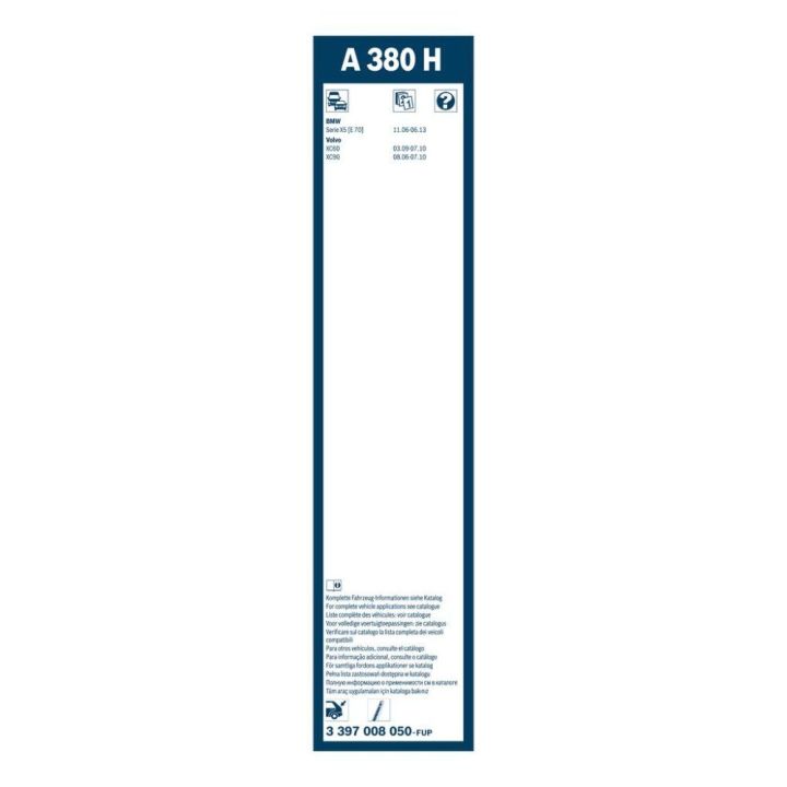 Aerotwin Arka Cam Sileceği 380 MM BMW X5 Volvo XC90 XC60 (2005-) Uyumlu - BOSCH 3397008050