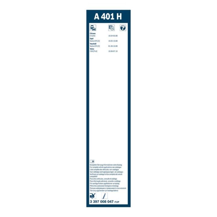 Arka Aerotwin Silecek Süpürgesi 400mm Citroen C5 Opel Vectra C İçin (2003-) - BOSCH 3397008047