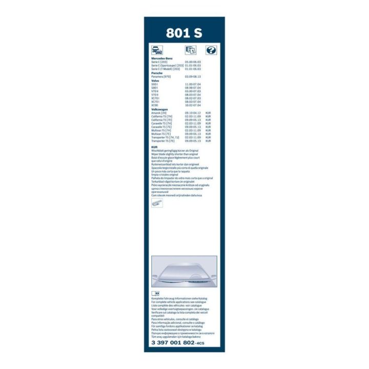 Ön Cam Silecek Takımı 600/530 Mm Mb W203 S60 V70 II Transporter T5 İçin (2000-) - Bosch 3397001802
