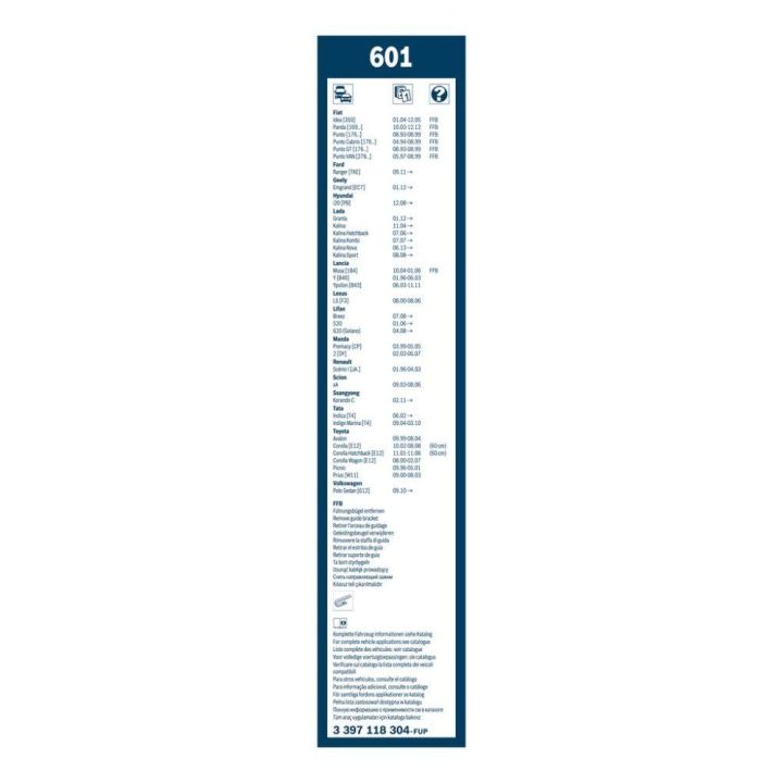 Twin Silecek Seti 575/400 MM Fiat Panda Scenic Punto İçin (1997-2012) - BOSCH 3397118304