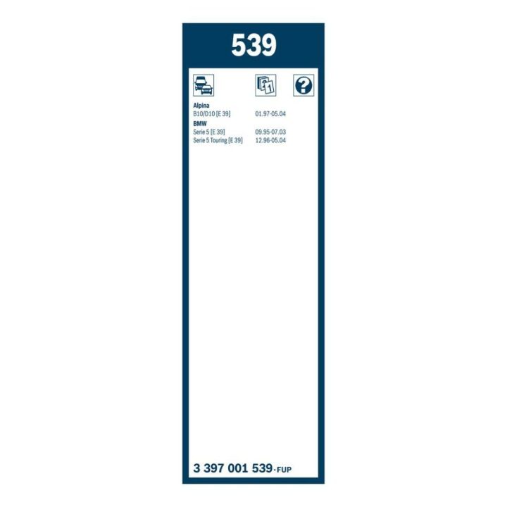 Twin Silecek Süpürgesi Takım 650/550 MM BMW 5 Serisi İçin (1995-2012) - BOSCH 3397001539