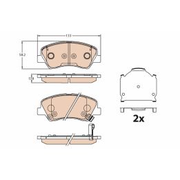 Disk Balata Ön Hyundai Kia Accent V Solaris I20 I20 II Rio IV 1.4, 1.6, 1.1, 1.2 14-