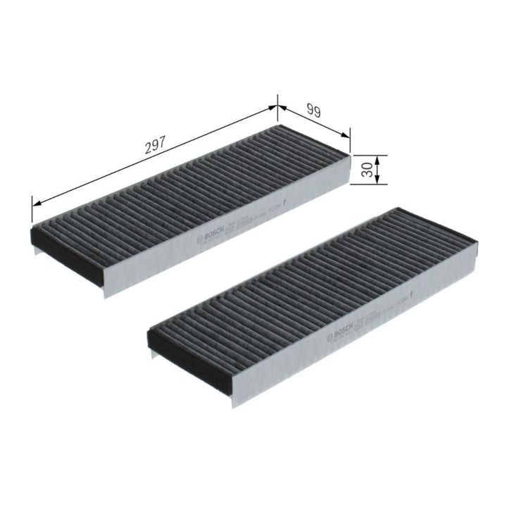 Karbonlu Polen Filtresi (İkili Takım) Audi A6 2.0 2.4 2.8 3.0 3.2 İçin (2004-2011) - Bosch 1987432422