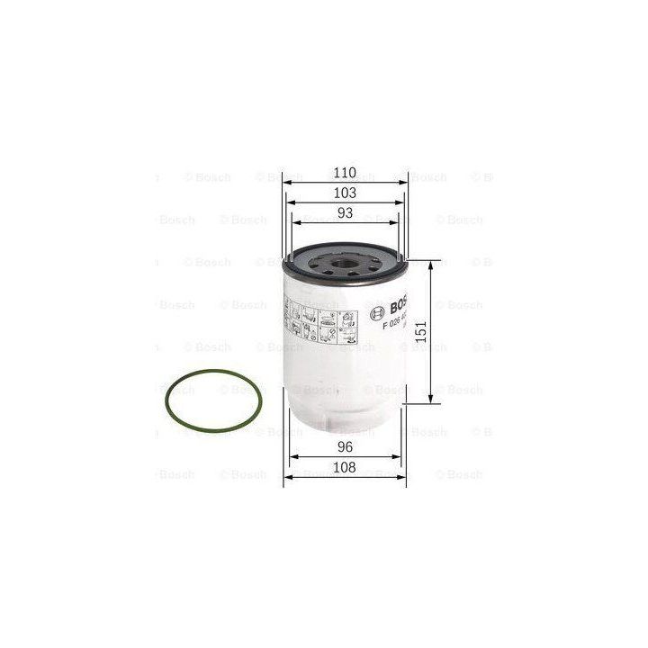 Yakıt Filtresi Dizel John Deere Kamaz 4311 4325 4326 4410 4514 4911 5320 5321 5322 5360 5411 5511 - BOSCH F026402039