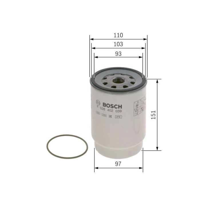 Yakıt Filtresi Dizel John Deere Kamaz 4311 4325 4326 4410 4514 4911 5320 5321 5322 5360 5411 5511 - BOSCH F026402039