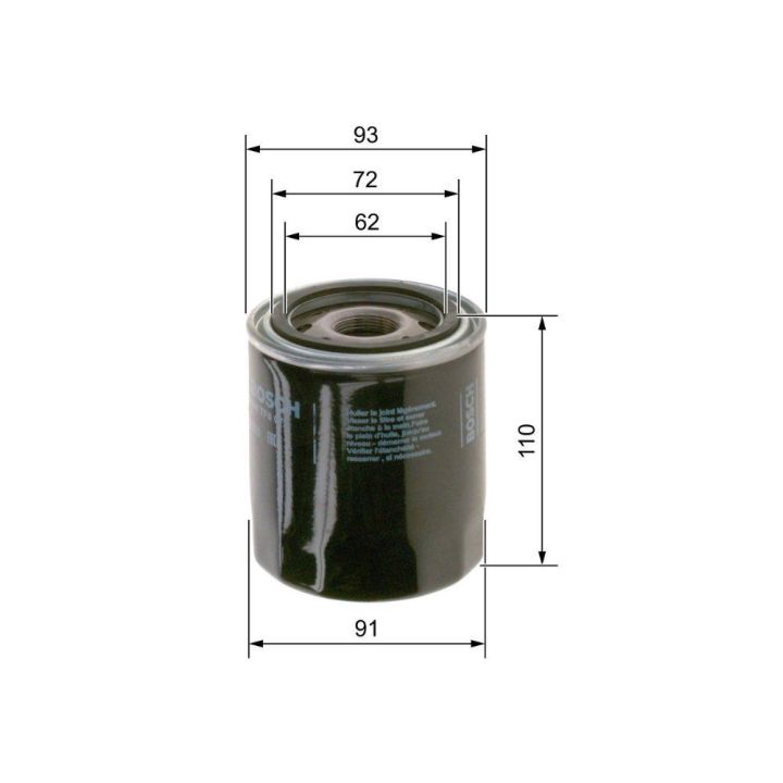 Yağ Filtresi Hyundai Starex, H1, K2500, K2900, Sorento (1996-2008) - Bosch 0986TF0072