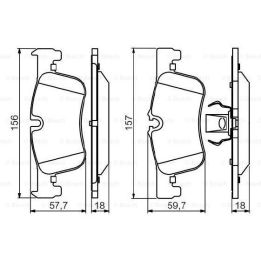 Ön Fren Balatası Bmw 118d 116d 116i (F20 F21) (2011-) - Bosch 0986494561