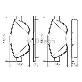 Ön Fren Balatası Citroen C3 Picasso 1.4 1.6 Hdi (2009-) - Bosch 0986494564