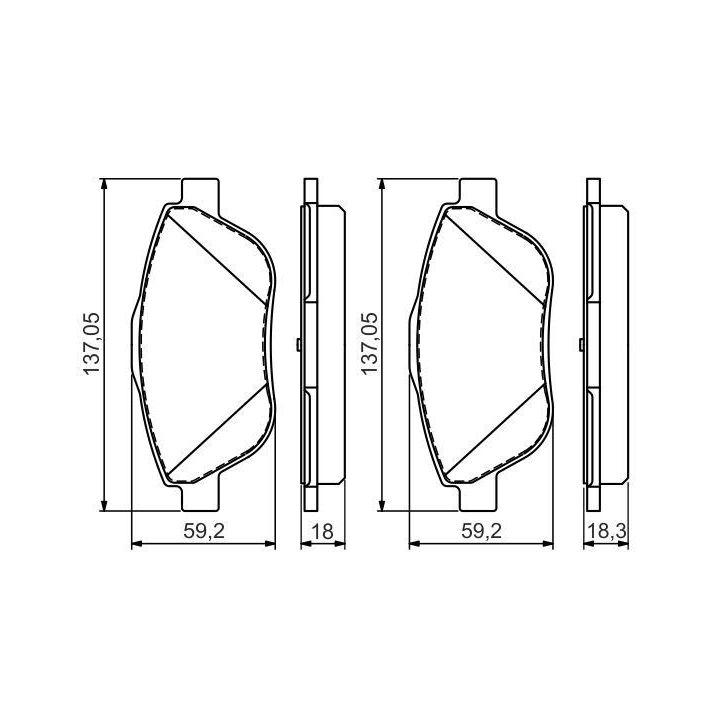 Ön Fren Balatası Citroen C3 Picasso 1.4 1.6 Hdi (2009-) - Bosch 0986494564