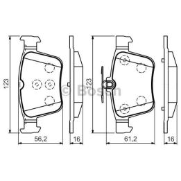 Arka Fren Balatası Vw Golf VII Passat Tiguan Audi A3 Seat Leon (2014-) - Bosch 0986494658