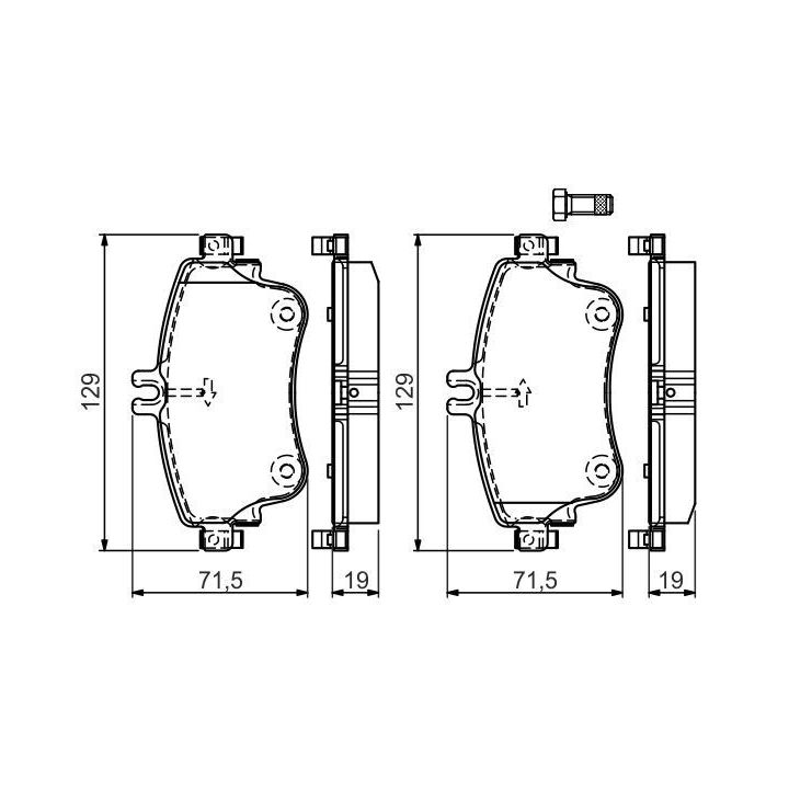 Ön Fren Balatası Mercedes W176 A-Serisi A180 A180cdi (2012-) - Bosch 0986494663