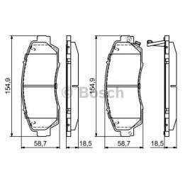 Ön Fren Balatası Honda Cr-V 1.6 I-dtec (2015-) - Bosch 0986494685