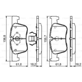 Ön Fren Balatası Bmw F20 F21 F30 F31 F32 F33 F36 İçin - Bosch 0986494694