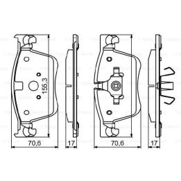 Ön Fren Balatası Citroen Peugeot Opel ve Ds7 (2013-) - Bosch 0986494696