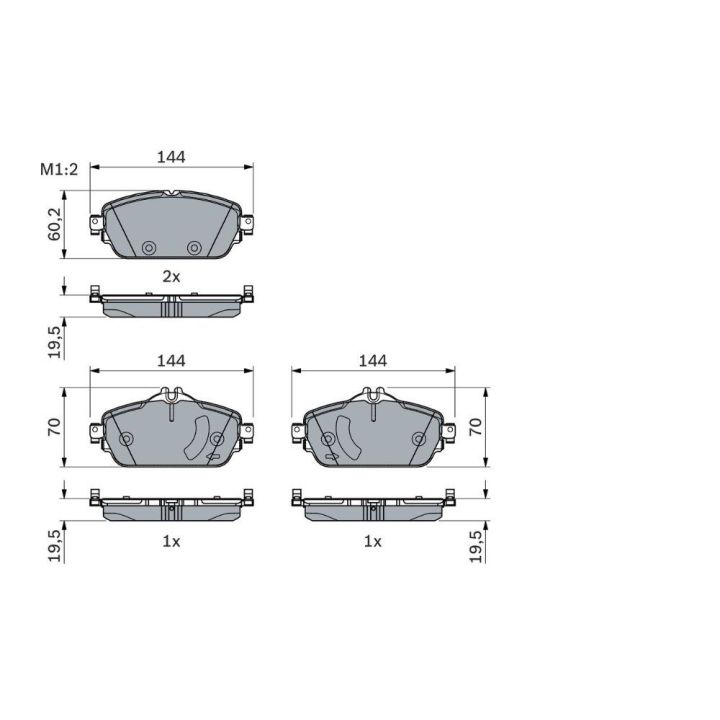 Ön Fren Balatası Mercedes W205 S205 C205 A205 W213 S213 A238 İçin - Bosch 0986494782