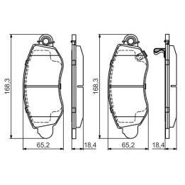 Ön Fren Balatası Ford Transit V184 Arkadan Çekiş (2000-2006) - BOSCH 0986495443