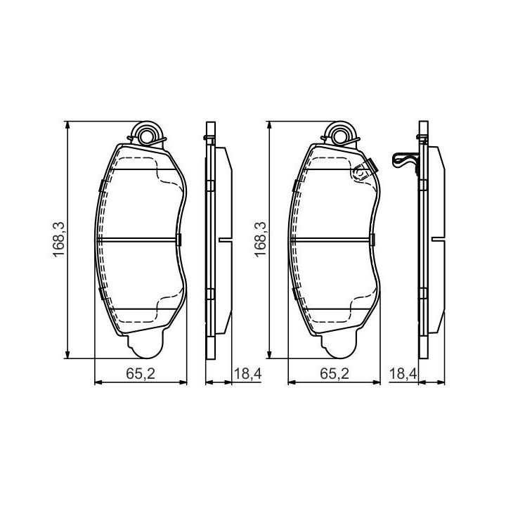 Ön Fren Balatası Ford Transit V184 Arkadan Çekiş (2000-2006) - BOSCH 0986495443