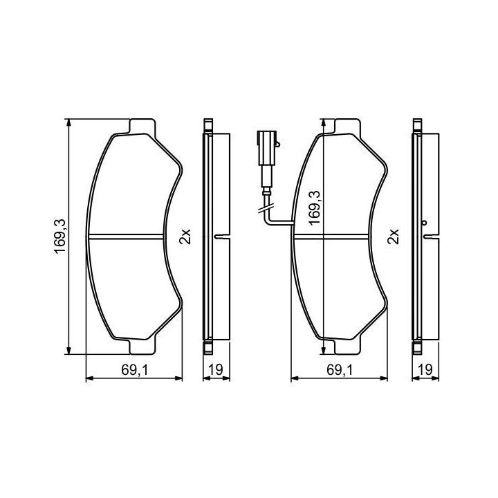 Ön Fren Balatası Peugeot Boxer Citroen Jumper Fiat Ducato (2006-) - BOSCH 0986494799