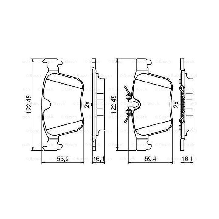Arka Fren Balatası Range Rover Evoque Discovery Sport (2011-) - BOSCH 0986494819