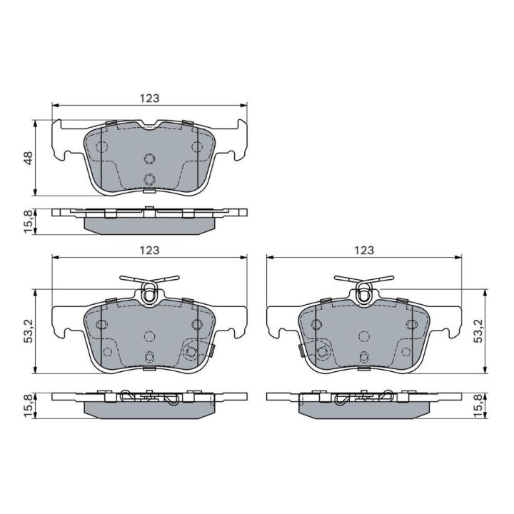 Arka Fren Balatası Ford Galaxy Mondeo Honda Civic İçin (2015-) - BOSCH 0986494839