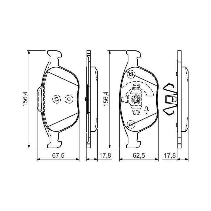 Ön Fren Balatası Ford Transit Connect Focus (2001-) - BOSCH 0986495066